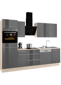 Optifit Keukenblok Bern Breedte 270 cm, optioneel met elektrische apparaten keukenkast series maat - grijs