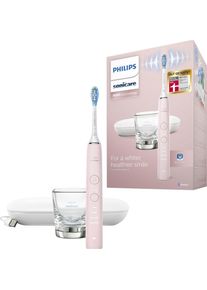 PHILIPS SONICARE Elektrische tandenborstel DiamondClean 9000 HX9911 met sonartechnologie, laadglas, usb-reisetui mondverzorging roze