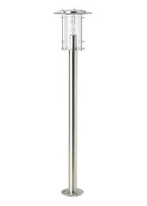 BRILLIANT LEUCHTEN Staande lamp voor buiten York 100 cm hoogte, e27 max. 40 w, geschikt voor led, van roestvrij edelstaal buitenlampen zilver(kleur)