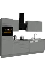 Optifit Keukenblok Bern Breedte 270 cm, optioneel met elektrische apparaten keukenkast series maat - grijs