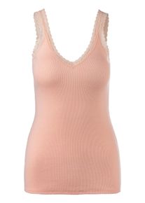 s.Oliver RED LABEL Beachwear Hemd van fijnrib, ondershirt van een katoenmix dames armloze tops maat 36/38 oranje