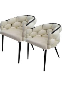 Kayoom Stoel Grace 125 2-delige set, frame van ijzer, comfortabel gepolsterd (set, 2 stuks) 4 poot stoelen