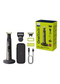 Philips Elektrisch scheerapparaat OneBlade Pro 360 Face & Body QP6652/30 360 graden mes, 20 lengtestellingen, incl. oplaadstation & reisetui