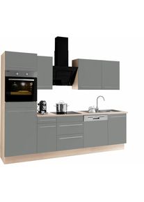 Optifit Keukenblok Bern Breedte 270 cm, optioneel met elektrische apparaten keukenkast series grijs