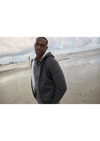 H.I.S. H.I.S Sweatvest met voering van imitatiebont - nieuwe collectie unisex sweatvesten maat L (52/54) grijs