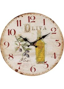AMBIENTE HAUS Wandklok Oliva wandklok 28 cm (1-delig) klokken & wekkers multicolor