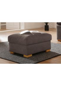 Home Affaire Hocker Ventura hockers maat Luxe-microvezel bruin