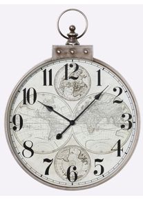 Heine home Wandklok klokken zilver(kleur)