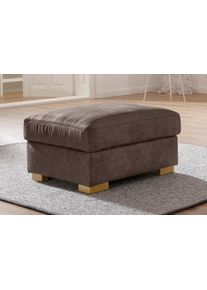 Home Affaire Hocker Ventura hockers maat Luxe-microvezel bruin