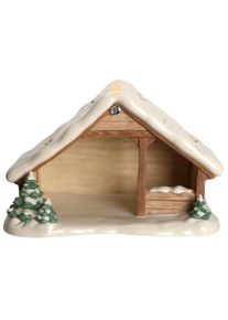 Goebel Kribbe Kerststalfiguren Steengoed, kerststal met sneeuw (1-delig) kerststallen multicolor