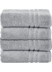 done. Handdoekenset Daily uni Unikleurig, absorberende walk-badstof (set, 4 stuks) handdoeken zilver(kleur)