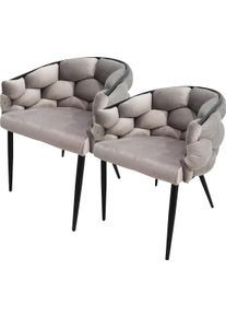 Kayoom Stoel Grace 125 2-delige set, frame van ijzer, comfortabel gepolsterd (set, 2 stuks) 4 poot stoelen