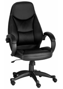 Inosign Bureaustoel Veronika, Bureaustoel, comfortabel gepolsterd, kunstleer bureaustoelen zwart