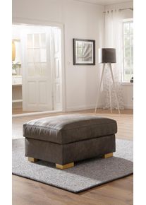 Home Affaire Hocker Ventura hockers maat Luxe-microvezel grijs
