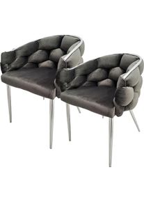 Kayoom Stoel Grace 125 2-delige set, frame van ijzer, comfortabel gepolsterd (set, 2 stuks) 4 poot stoelen