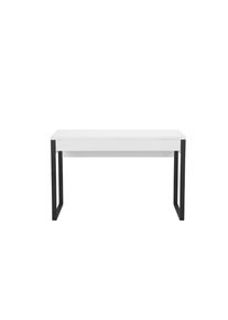 Places of Style Bureau Moid, Computertafel in modern design, Breedte 120/140/160 cm, met metalen poten & lade bureaus wit