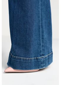 Rich & Royal Rich & Royal Wijde jeans NOS MR SC F Blue Hoge taille, wijde pijp, subtiele wassing dames wide leg jeans maat 27 blauw