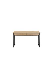 Places of Style Bureau Moid, Computertafel in modern design, Breedte 120/140/160 cm, met metalen poten & lade bureaus beige