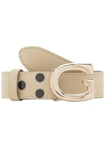 RETTUNGSRING by showroom 019° RETTUNGSRING by showroom 019° Leren riem met verwisselbare sluiting "open rond goudkleur" unisex riemen maat 100 beige