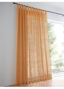 Heine home Gordijn (1 stuk) kant & klaar gordijnen maat 140 cm x 145 cm geel