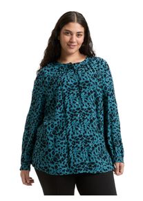 Tom Tailor MY TRUE ME Klassieke blouse met luipaardprint dames blouses maat 44 zwart