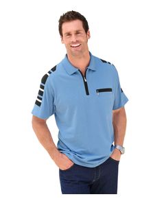 Catamaran Poloshirt met korte mouwen (1-delig) heren poloshirts maat 56/58 blauw