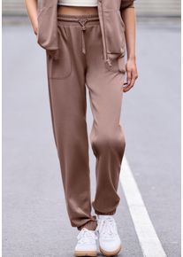 Copenhagen Studios Loungebroek extra zacht materiaal dames loungewear maat 40/42 bruin