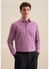 Seidensticker Businessoverhemd Regular lange mouwen kentkraag print heren overhemden maat M (40) rood