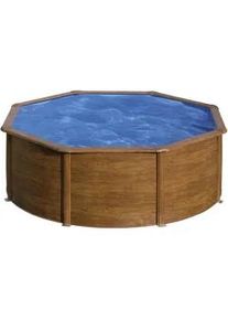 GRE Pool-Set , Kieferfarben , Metall , Holzoptik , 120 cm , Freizeit & Co, Pools & Wasserspaß, Pools