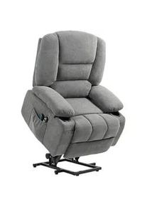 HOMCOM Fernsehsessel mit Aufstehhilfe Elektrisch Relaxsessel mit Liegefunktion , Textil , 90x102x97 cm , Wohnzimmer, Sessel, Fernsehsessel