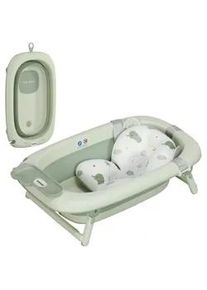 Aiyaplay 2Er -Set Babybadewanne, faltbar Baby Bathtub mit Gestell, rutschfest Babywanne , Grün , Kunststoff , 53x86 cm , Pflegen, Baden, Babybadewannen
