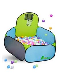 LittleTom Bällebad-Basketball-Korb mit 300 Pastellfarbenen Bällen , Kunststoff , 100x80x120 cm , Spielzeug, Sonstiges Spielzeug