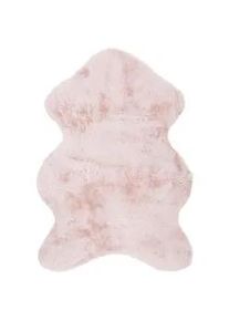 Gino Falcone Kunstfellteppich Giorgia 60x80 cm , Rosa , Textil , Uni , Freiform , 60x80 cm , Teppiche und Böden, Teppiche, Schaffelle & Kuhfelle