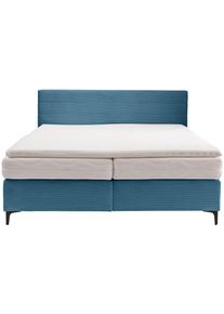Alina Boxspringbett »Pico« inkl. Matratzen und Topper in blau, Größe Liegefläche B/L: 160 cm x 200 cm