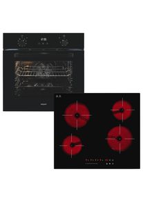 Exquisit Backofen-Set »EBE257-H-020 schwarz« Set, 2 Stk. tlg.