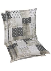 GO-DE Sesselauflage »Sesselauflage nieder« in grau, Größe B/H/T: 50 cm x 100 cm x 48 cm