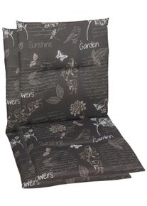 GO-DE Sesselauflage »Amalfi« 108x48 cm in grau, Größe B/H/T: 48 cm x 4 cm x 108 cm