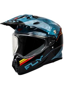 Fly Racing Trekker Kryptek Conceal, kask przygodowy , kolor: czarny/niebieski , rozmiar: S