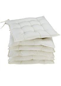 Detex Cojines para sillas jardín set de 6 crema viscoelásticos