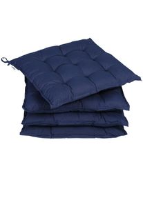 Detex Cojines para sillas set de 4 azules viscoelásticos