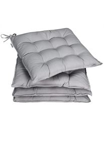 Detex Cojines para sillas set de 4 grises viscoelásticos