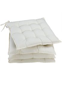 Detex Cojines para sillas set de 4 crema viscoelásticos