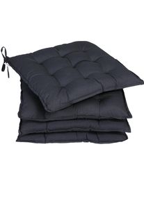 Detex Cojines para sillas set de 4 antracita viscoelásticos