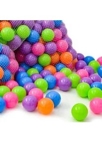 LittleTom Bällebad-Bälle 100 Stück, Pastellfarben, 6 cm , Multicolor , Kunststoff , Rund , 6x6x6 cm , Spielzeug, Sonstiges Spielzeug