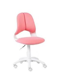 Beliani Kinderbürostuhl Polyester Rosa Marguerite , Textil , 56x80x56 cm , Babymöbel & Kindermöbel, Babyzimmer, Kindersessel & Kindertische