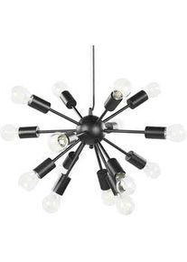 Beliani Hängeleuchte Balagas 52/52/115 cm , Schwarz , Metall , E27 , 52x115x52 cm , Lampen & Leuchten, Innenbeleuchtung, Hängeleuchten, Pendelleuchten