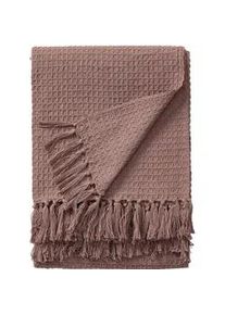 benuta Pure Baumwolldecke Amalia Rosa 125x150 cm , Textil , Abstrakt , Rechteckig , 125x150 cm , Heimtextilien, Wohntextilien, Decken