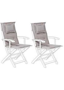 Beliani Sesselauflage 2er Set Beige Maui , Textil , 42x55x40 cm , Heimtextilien, Wohntextilien, Sitzkissen