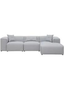 Beliani Ecksofa Polsterbezug Hellgrau Dolva , Textil , L-Form , 294x170 cm , Wohnzimmer, Sofas & Couches, Wohnlandschaften, Ecksofas