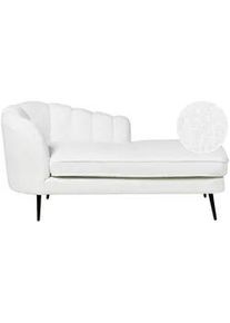 Beliani Chaiselongue Bouclé cremeweiß linksseitig Allier , Textil , 150x75x76 cm , Wohnzimmer, Sofas & Couches, Sofas, Recamieren